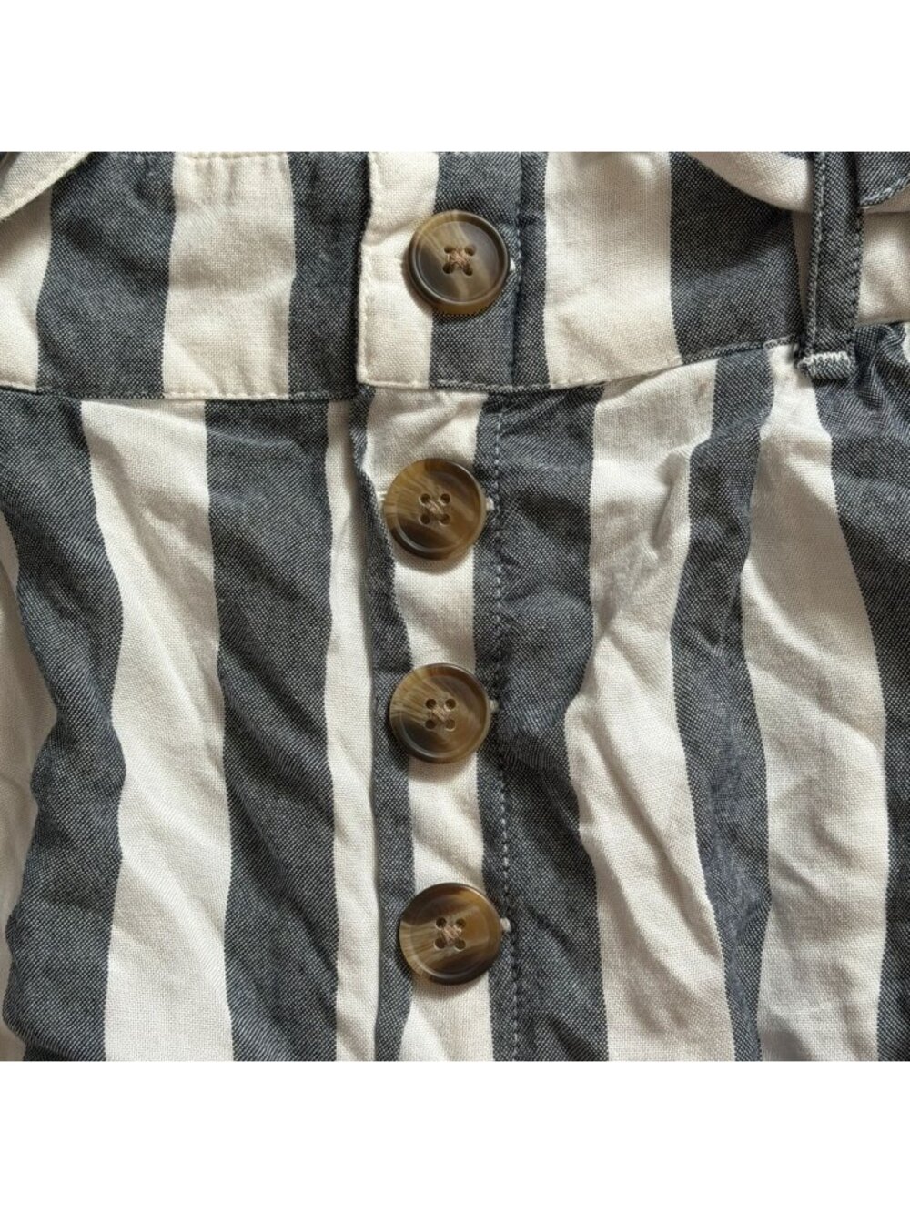 American Eagle Striped Paperback Trousers-Lightweight-Gray/White-M - Picture 5 of 7